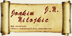 Joakim Milojkić vizit kartica